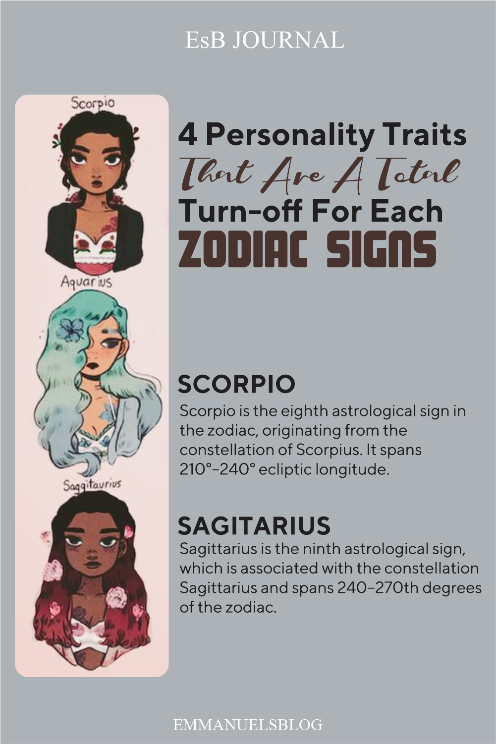 4 Personality Traits That Are A Total Turn-off For Each Zodiac Signs