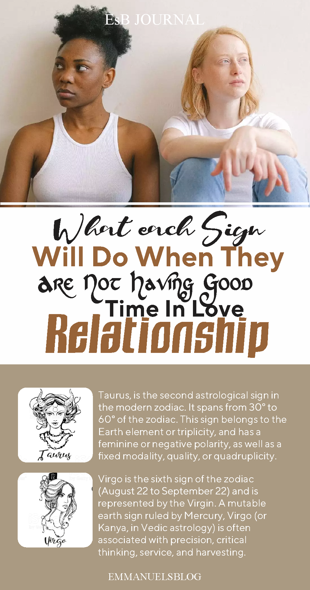 What Each Sign Will Do When They Are Not Having Good Time In Love Relationship