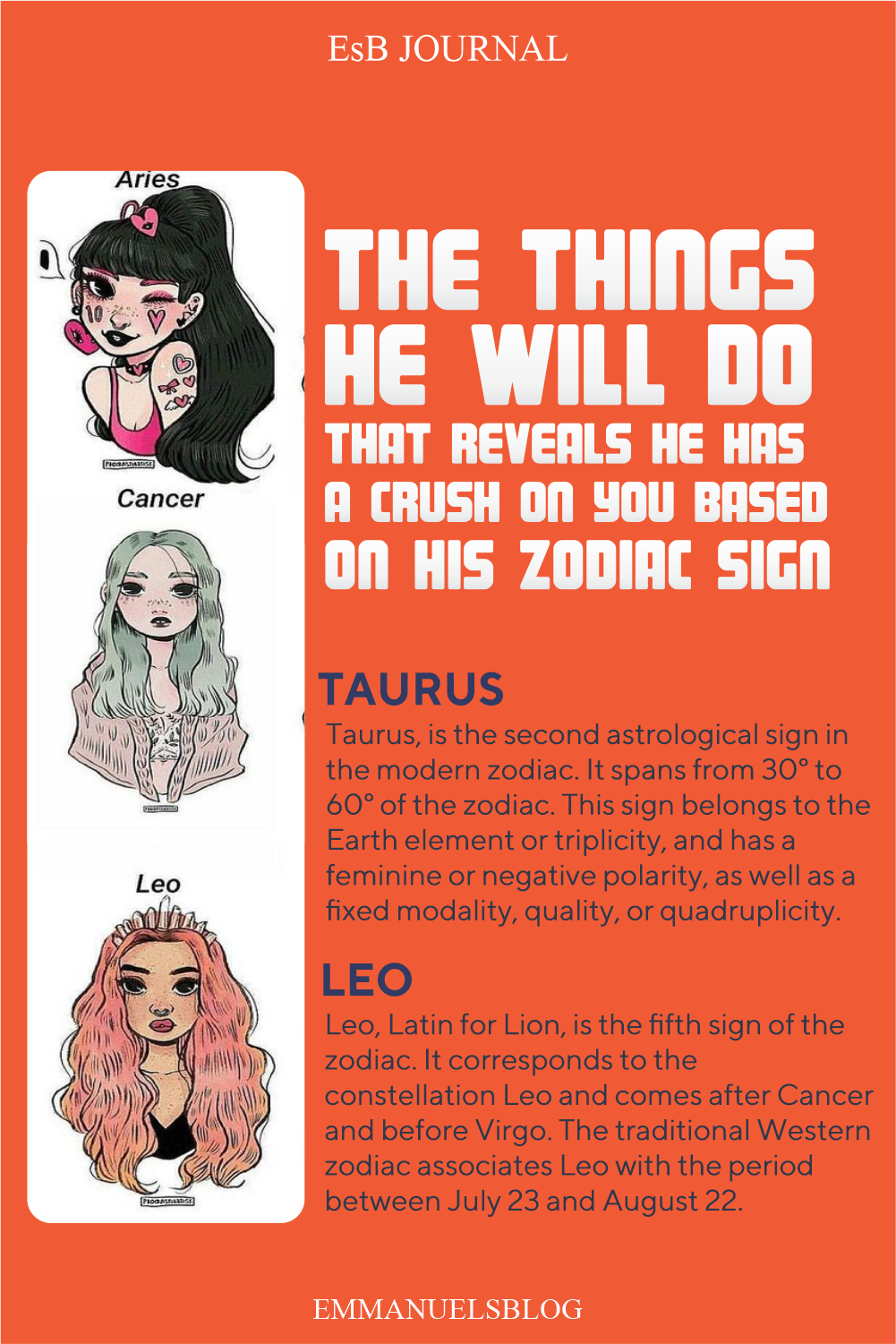 The Things He Will Do That Reveals He Has A Crush On You Based On His Zodiac Sign.