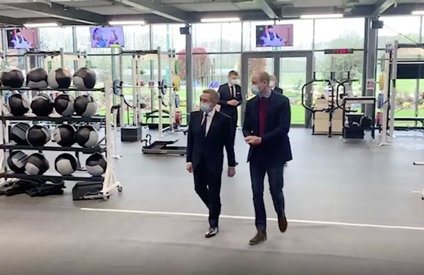 Prince William Laughs with Aston Villa Players As He visit favourite football club