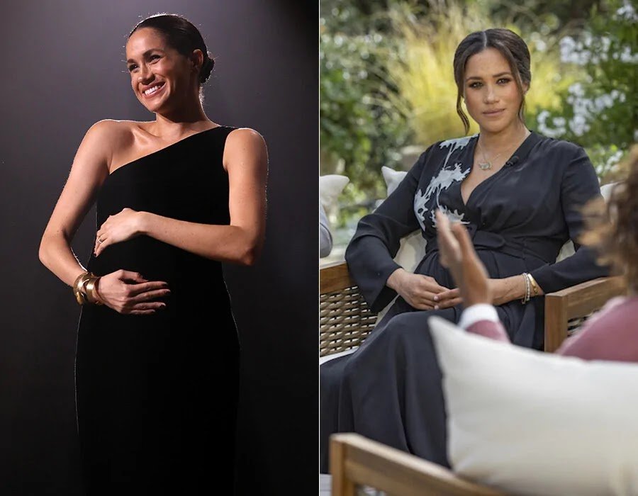 Meghan Markle's girl and boy baby bumps compared through her pregnancies