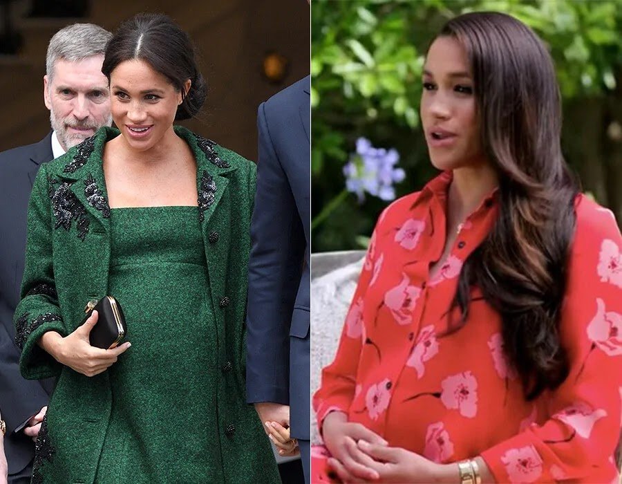 Meghan Markle's girl and boy baby bumps compared through her pregnancies