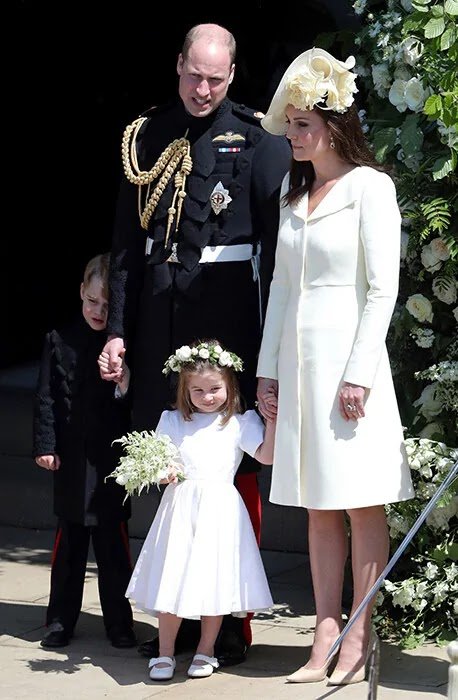 sweet photos of Prince George and Princess Charlotte as pageboy and bridesmaid