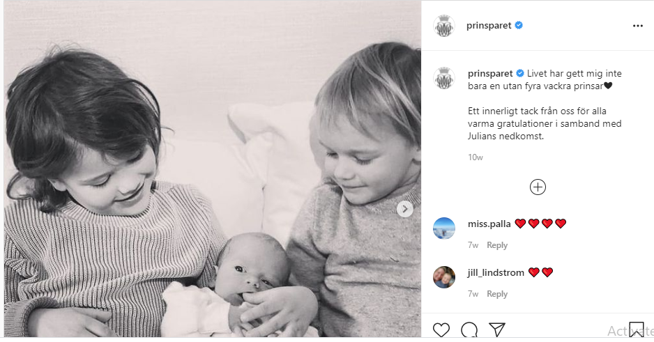 Princess Sofia's baby son Prince Julian to be Christened This Summer