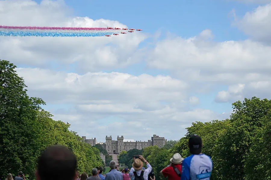 The Queen joined by Duke of Kent at Trooping the Color 2021