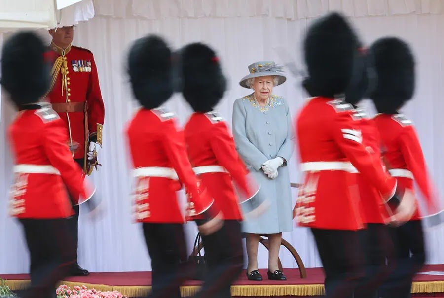 The Queen joined by Duke of Kent at Trooping the Color 2021