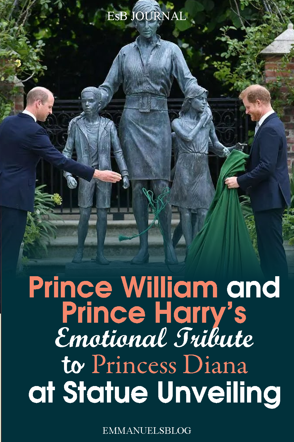 Prince William and Prince Harry's Emotional Tribute to Princess Diana at Statue Unveiling