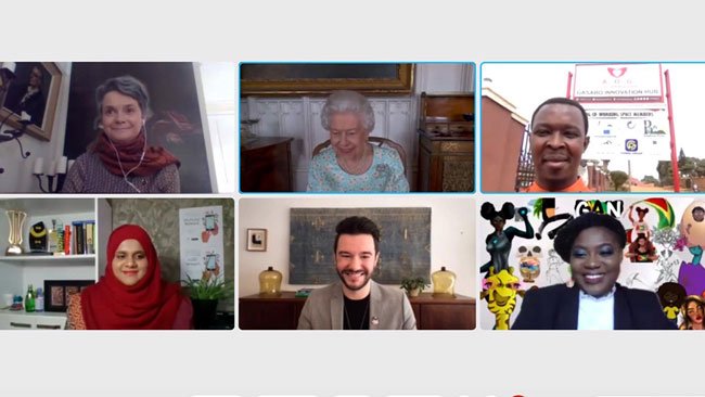 The Queen's Sweet Words of Encouragement During Video call with Young Leaders