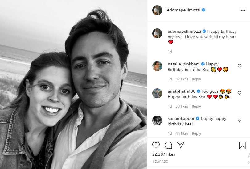 Edoardo Mapelli Mozzi Shares the Cutest Post for Princess Beatrice's birthday