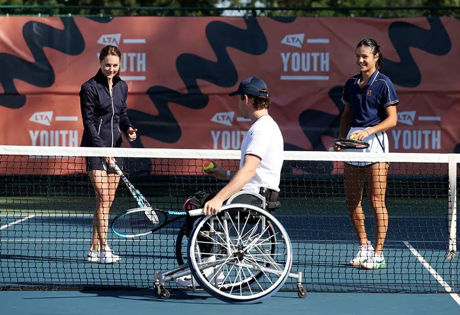 Kate Middleton plays doubles with Emma Raducanu at special Homecoming Celebration