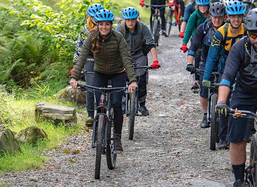 Kate Middleton is seen in her element Abseiling and Mountain Biking