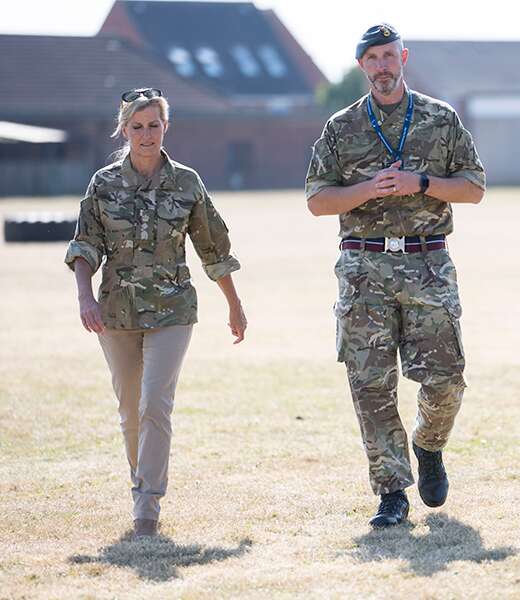 Countess of Wessex attends RAF Wittering for Royal Outing