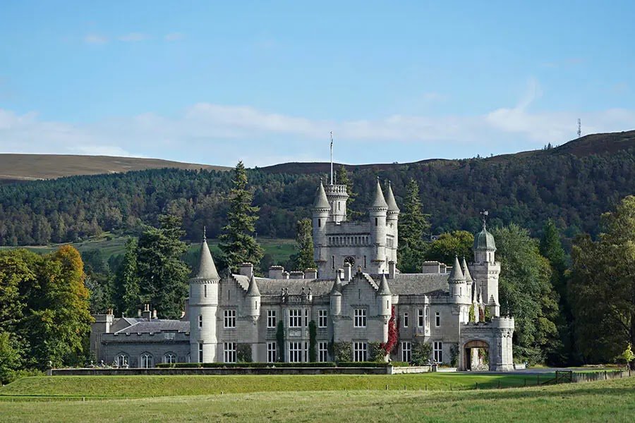 A stunning view of Balmoral Castle, where Her Majesty has been staying this summer. The Queen has enjoyed visits from her family members, including the Duke and Duchess of Cambridge and their children as well as Princess Eugenie, Jack Brooksbank, and their baby son August.