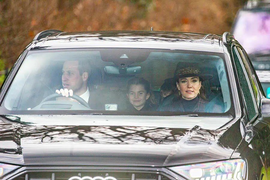 Prince William and Kate Middleton Take George, Charlotte and Louis to Christmas Day Church Service