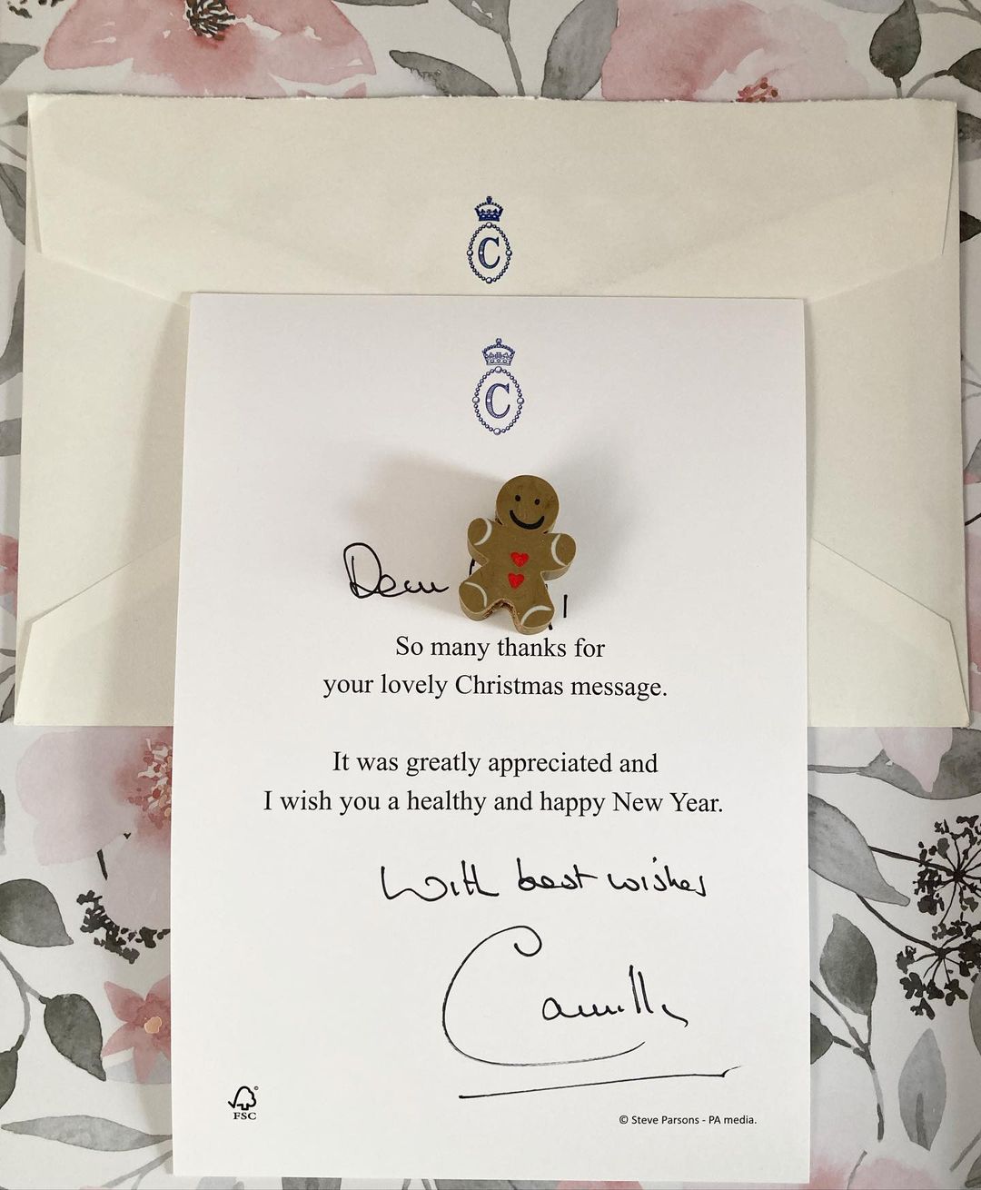 The Duchess of Cornwall Chooses Unexpected Christmas Photo to Thank Royal Fans