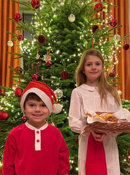 Crown Princess Victoria Shares Gorgeous Christmas Photo of Princess Estelle and Prince Oscar