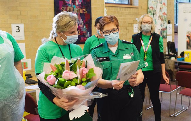 SWEETEST SURPRISE-The Countess of Wessex Steps Out To Volunteer On Her Birthday
