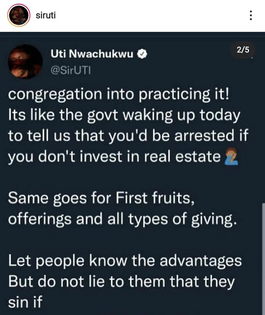 Actor Uti Nwachukwu-‘Tithing Works But Not Compulsory’
