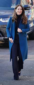 2022: Kate Middleton With Prince William On Duty As She Dons Expensive Accessorize Earrings And Elegant Blue Coat For Their First Engagement