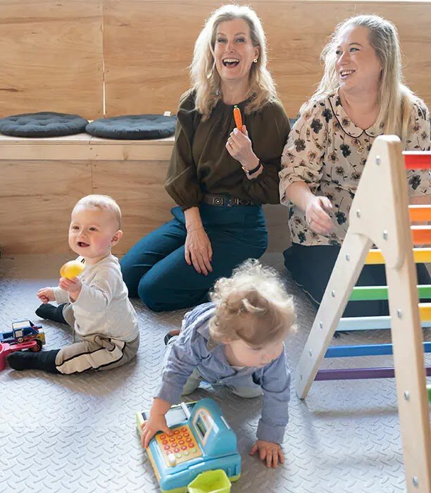 Photos: The Countess of Wessex Coos Over Babies As She Joins Families In Surrey