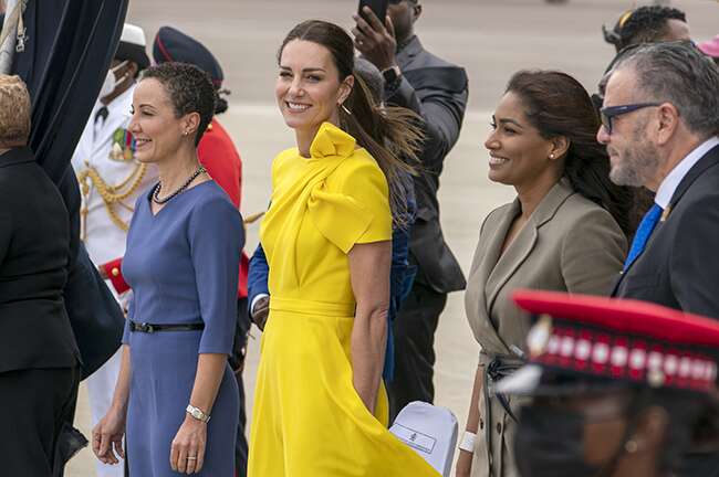 MP Lisa Hanna (right) insisted there was no negativity between the pair