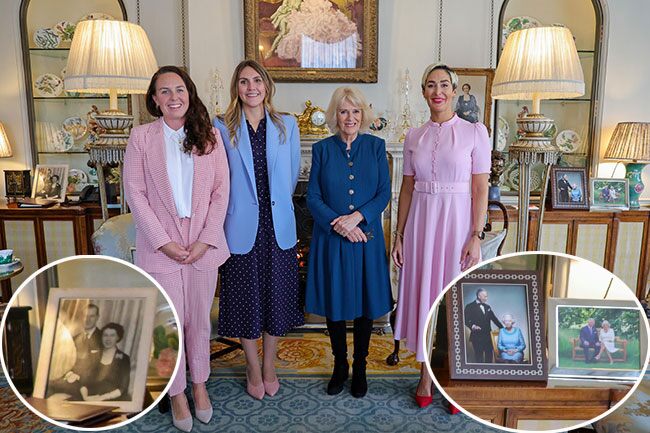 The couple also have pictures of the Queen and Prince Philip on display