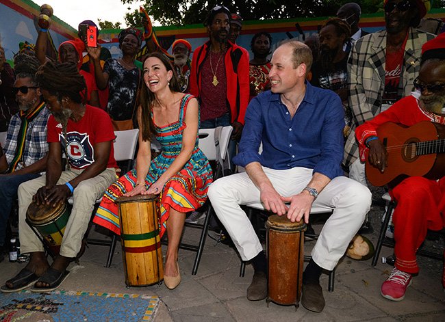 William and Kate on the first day of their Jamaica visit