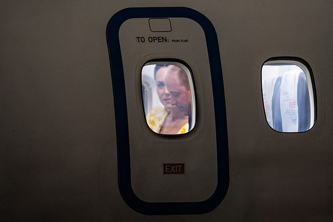 William and Kate were spotted on the inter-island flight