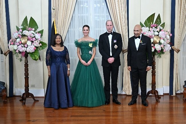 The pair attended the State Dinner hosted by Jamaica’s Governor General Sir Patrick Linton Allen