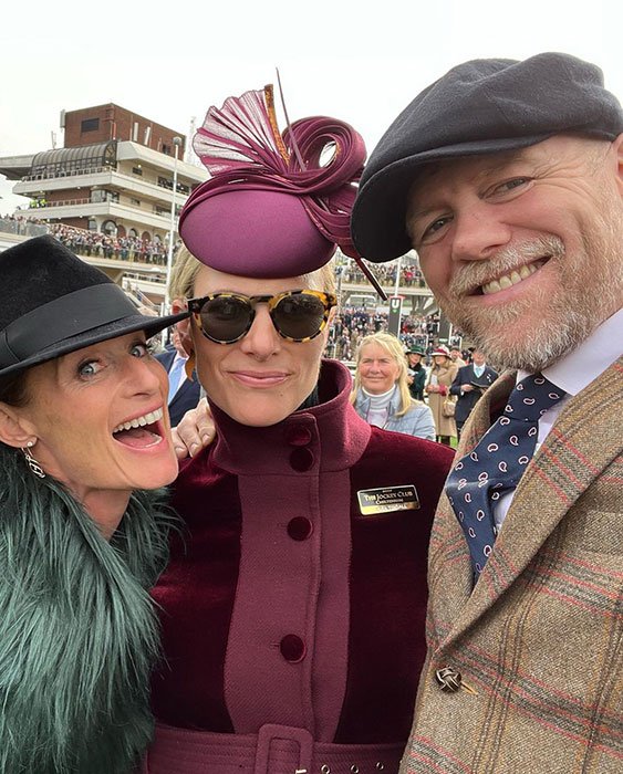 The couple attended the races alongside their good friend Dolly and Peter Phillips