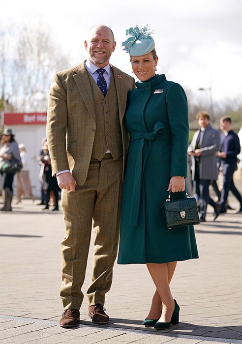 Zara looked amazing with her husband Mike at Cheltenham