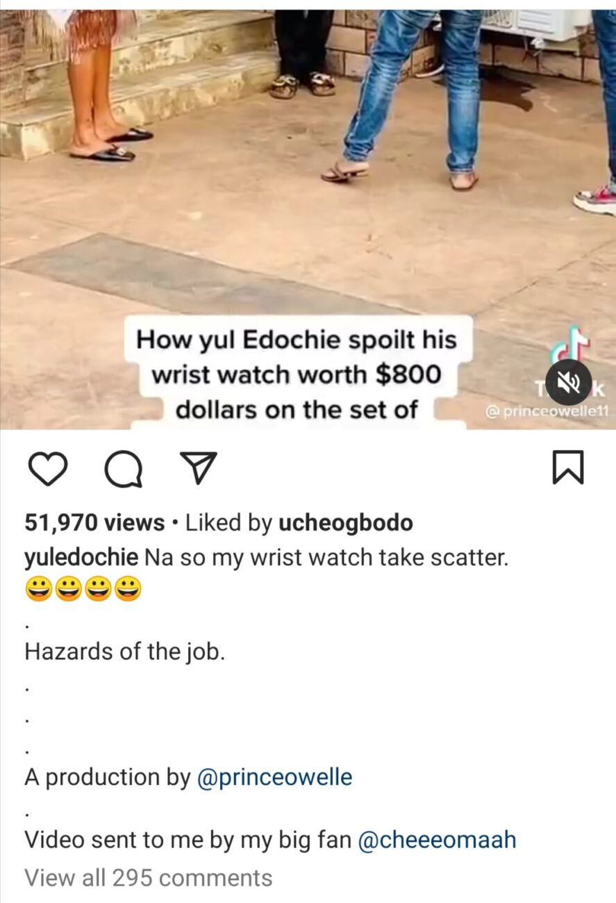 Actor Yul Edochie After Losing A Wristwatch Worth N300k On A Movie Set: ‘I Would Rather Work For 10k Than Beg For 10million,’