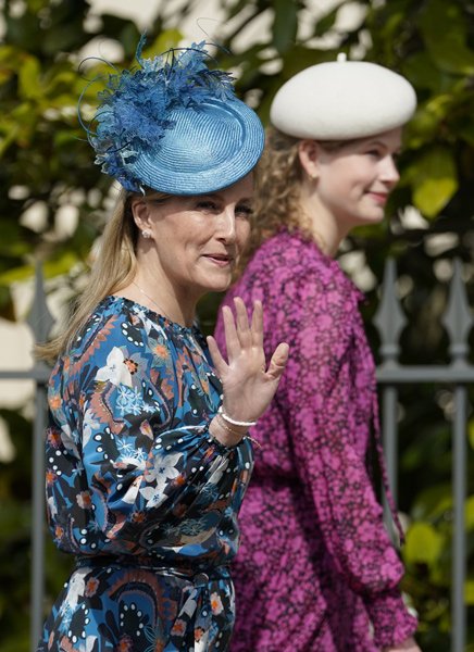 The Countess of Wessex and her family also attended the service