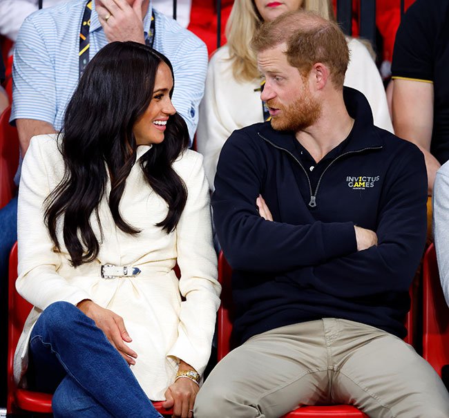 The couple pictured at the Invictus Games on Sunday