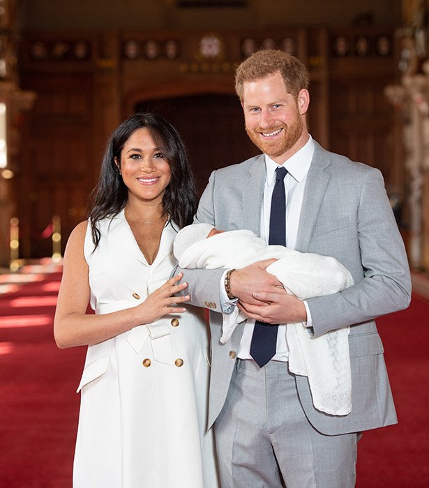 Harry and his wife, Meghan, with Archie as a newborn
