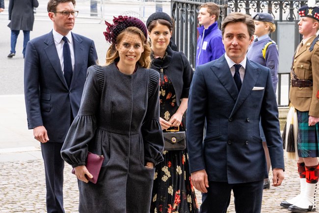 Beatrice and Eugenie were last seen at Prince Philip's memorial service together