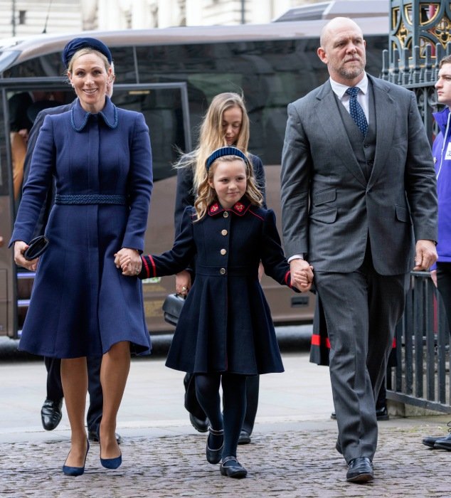 Zara and Mike joined the royal four