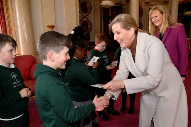 Sophie giving out the children's 'heirlooms' for their hard work