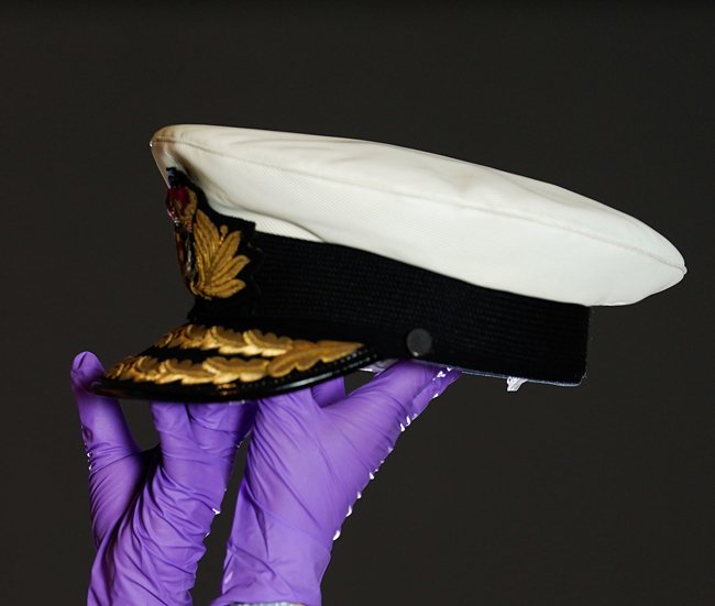 Prince Philip's Naval cap which will be displayed