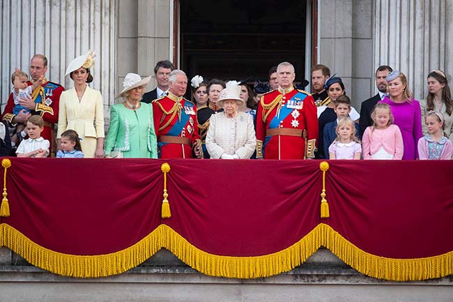 The Queen will be joined by working members of the royal family