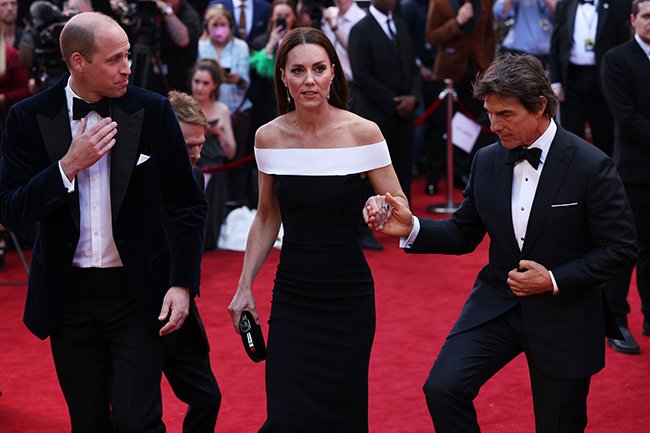 Tom Cruise escorted the royals down the red carpet