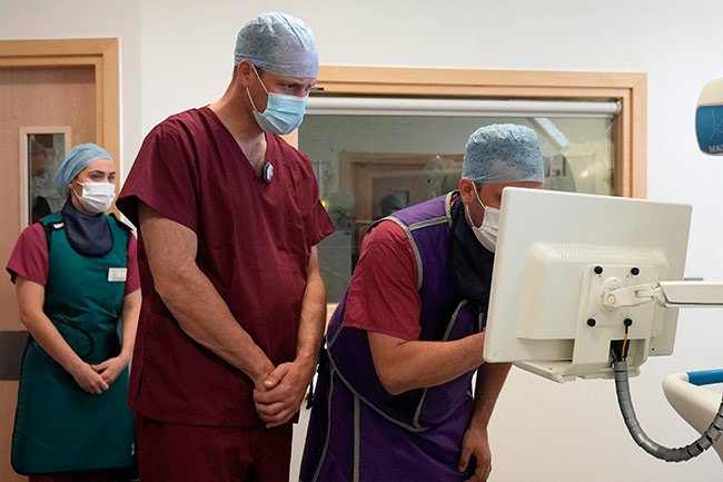 The royal was visiting The Royal Marsden Hospital