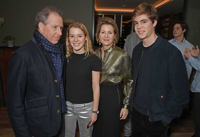 Margarita with brother Charles and her parents in 2017