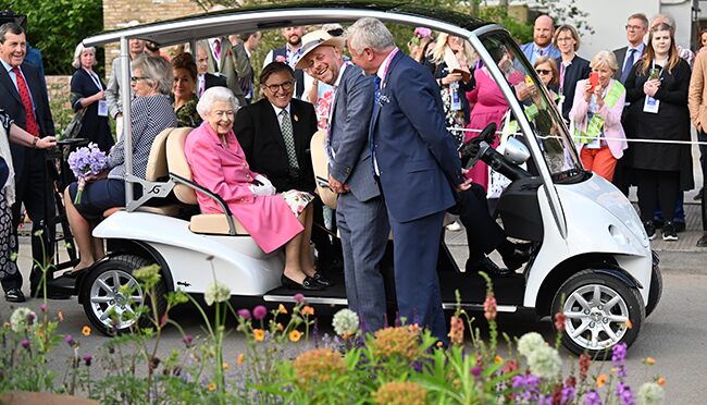 The Queen was in high spirits at the event