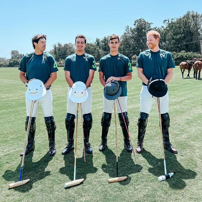 Prince Harry alongside his Los Padres teammates