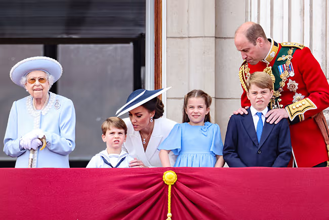 At one point Kate had a word with her son Louis