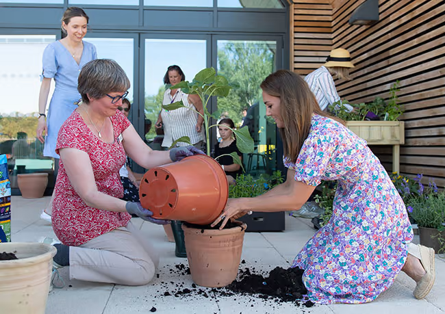 Kate visiting The Nook in 2020 - one of the three East Anglia Children's Hospices