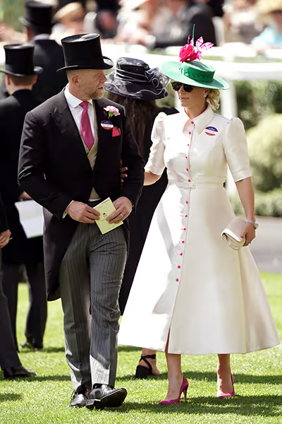 Mike and Zara stepped out for day three of Royal Ascot