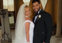 Photos from Britney Spears’ wedding as she ties the knot in Versace gown before changing into two reception outfits