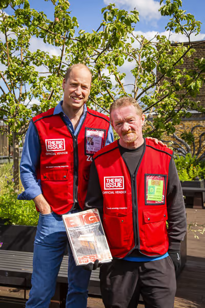 Prince William joined vendor Dave